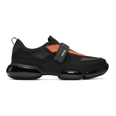 Shop Prada Black And Orange Cloudbust Sneakers In F0g5p Ne/ma