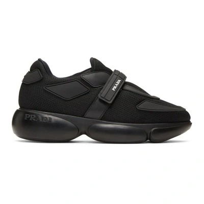 Shop Prada Black Tonal Cloudbust Sneakers In F0002 Nero