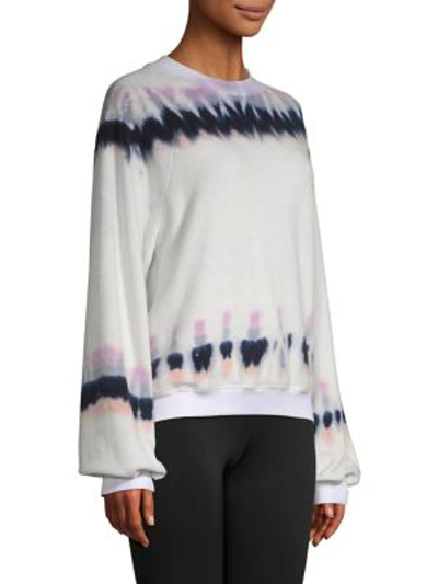 Shop Electric & Rose Captain's Cotton Terry Sweatshirt In Sound Waves Wash