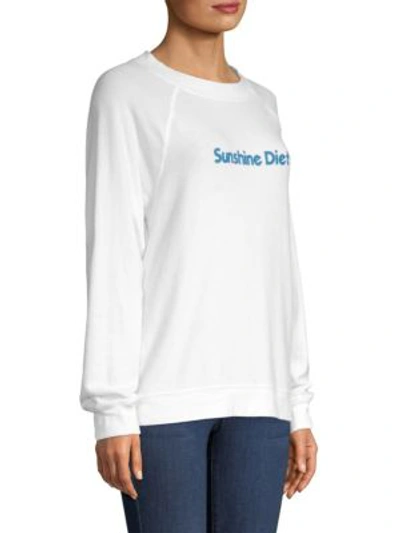Shop Wildfox Sunshine Diet Sweatshirt In Clean White