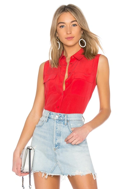 Shop Equipment Sleeveless Slim Signature Tank In Red