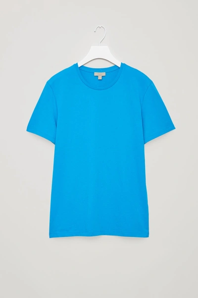 Shop Cos Round-neck T-shirt In Turquoise