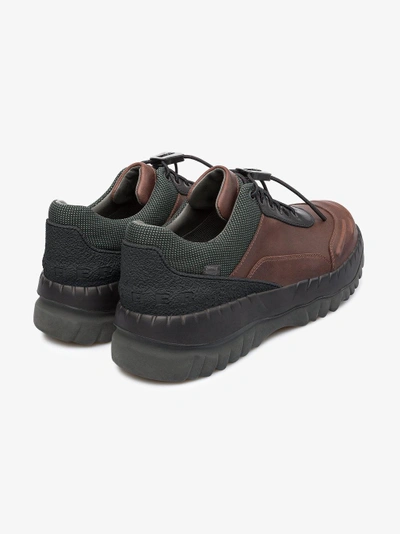 Shop Camper Lab Brown And Green X Kiko Kostadinov Leather Sneakers