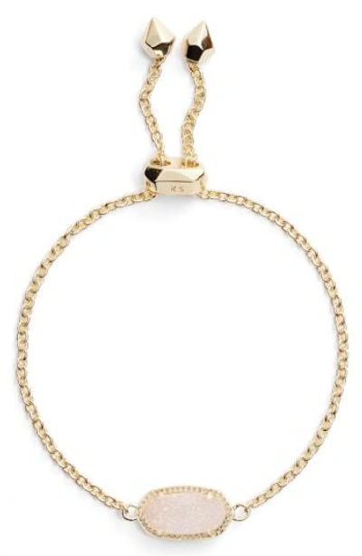 Shop Kendra Scott Elaina Bracelet In Iridescent Drusy/ Gold