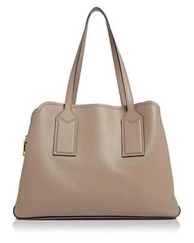 Shop Marc Jacobs The Editor Leather Tote In Light Slate/silver