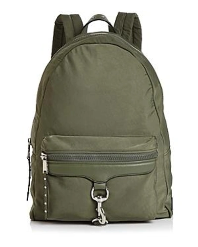 Shop Rebecca Minkoff Always On Mab Backpack In Olive Green/silver