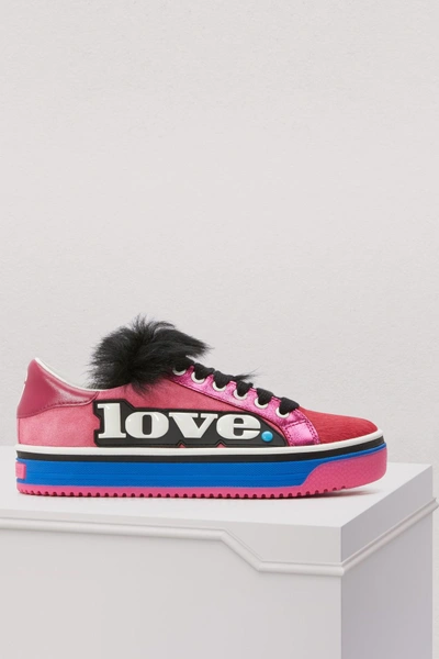 Shop Marc Jacobs Love Empire Sneaker In Fuchsia Multi