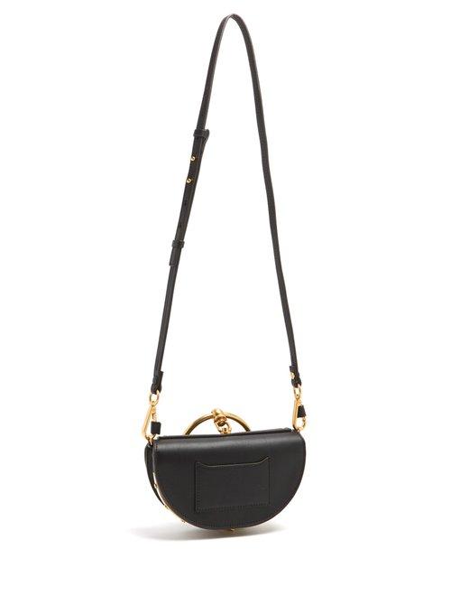 Chloé Nile Bracelet Mini Textured-leather Shoulder Bag In Black | ModeSens