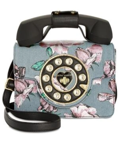 Shop Betsey Johnson Small Phone Crossbody In Denim