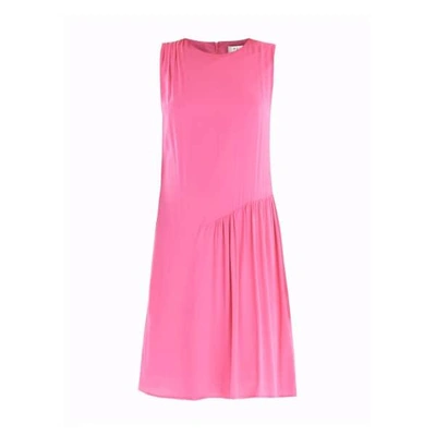 Shop Paisie Shift Dress With Gathered Shoulder & Side Panel In Pink