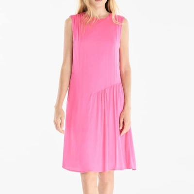 Shop Paisie Shift Dress With Gathered Shoulder & Side Panel In Pink