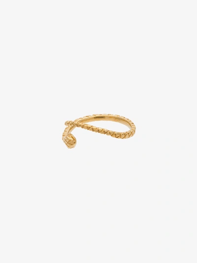 Shop Marte Frisnes Gold Metallic Eva Snake Sterling Silver Ring