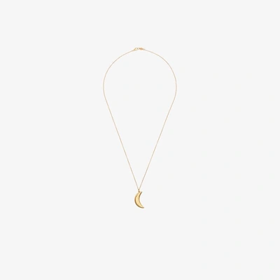 Shop Marte Frisnes Gold Metallic Crescent Moon Sterling Silver Charm Necklace