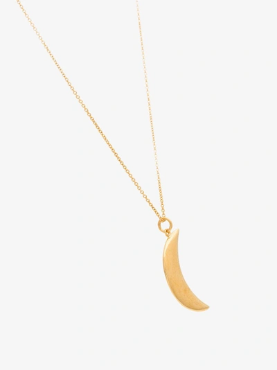 Shop Marte Frisnes Gold Metallic Crescent Moon Sterling Silver Charm Necklace