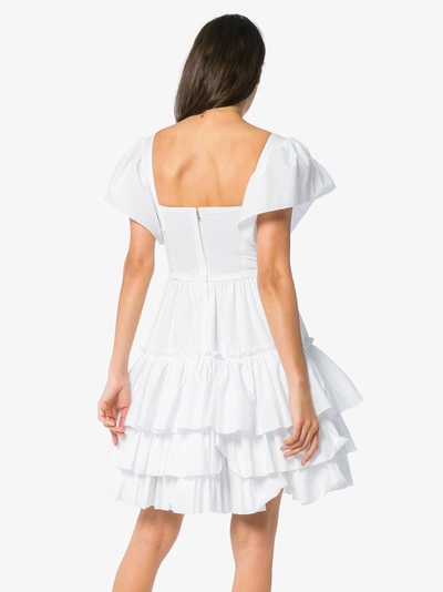 Shop Dolce & Gabbana Three-tiered Skirt Dress In White