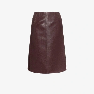Shop We11 Done We11done High Waisted Faux Leather Wrap Skirt In Pink/purple