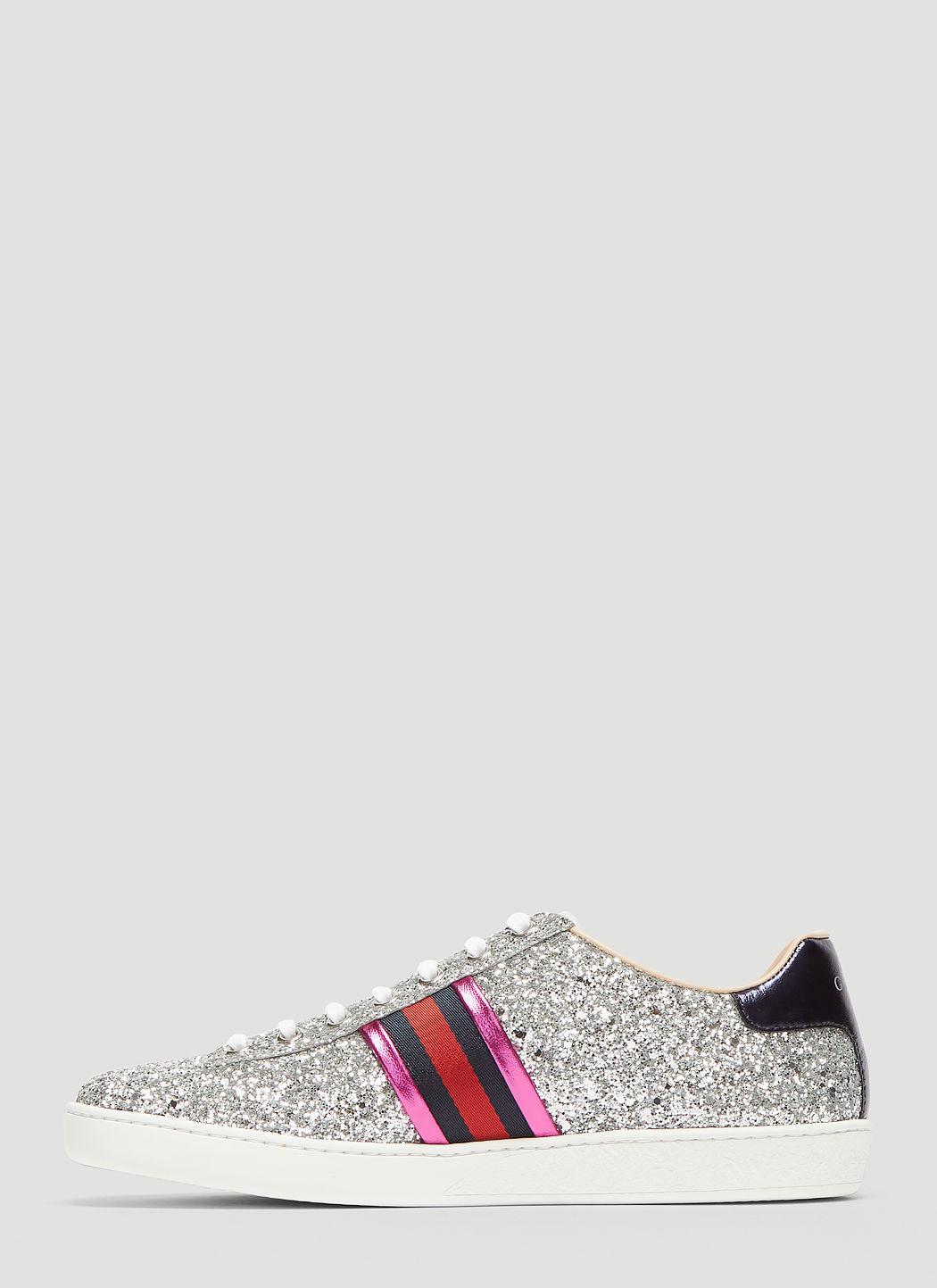 gucci new ace glitter sneakers