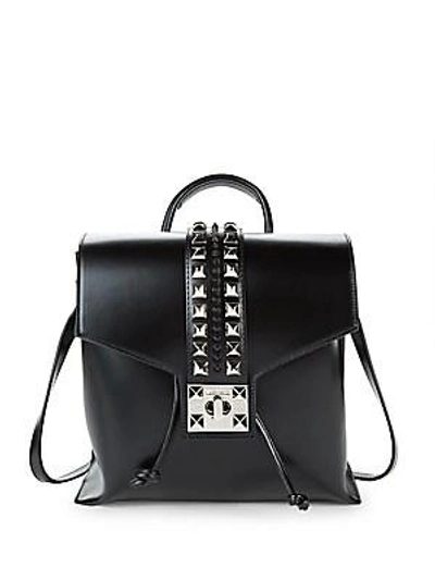 Shop Valentino By Mario Valentino Olivier Embellished Leather Backpack In Black