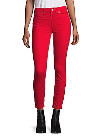 Shop 7 For All Mankind Ankle Skinny Jeans In Pink Rose