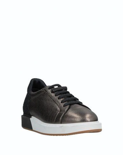 Shop Brunello Cucinelli Sneakers In Steel Grey