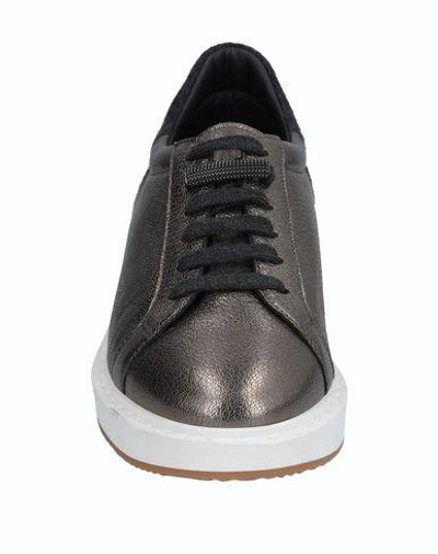 Shop Brunello Cucinelli Sneakers In Steel Grey