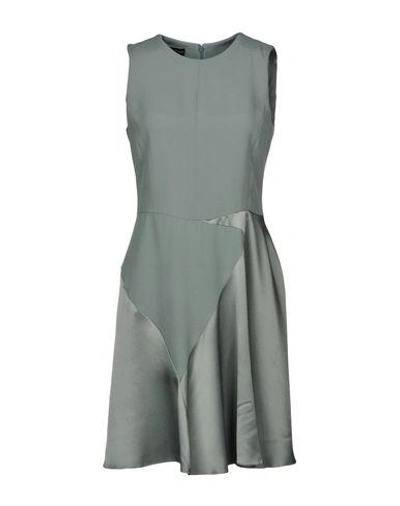 Shop Emporio Armani Short Dresses In Grey