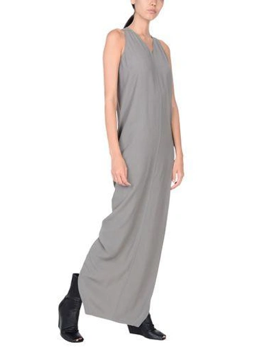 Shop Rick Owens Long Dresses In Grey