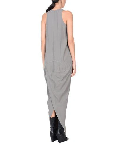 Shop Rick Owens Long Dresses In Grey