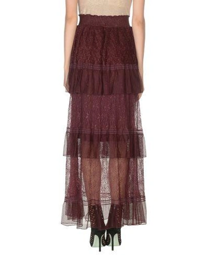 Shop Just Cavalli Woman Maxi Skirt Deep Purple Size 12 Polyester, Polyamide