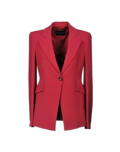 Shop Emporio Armani Blazers In Garnet