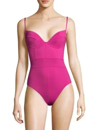 Shop Proenza Schouler One-piece Underwire Swimsuit In Electric Pink