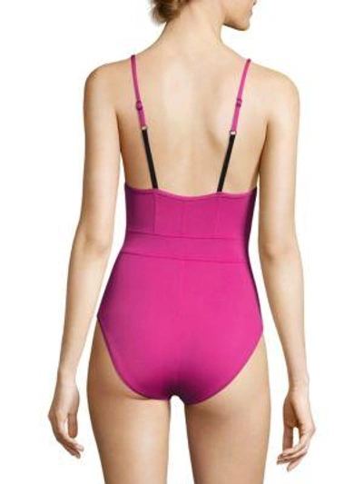 Shop Proenza Schouler One-piece Underwire Swimsuit In Electric Pink