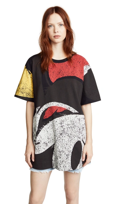 Shop Marc Jacobs X Disney Short Sleeve Mickey Dress In Black