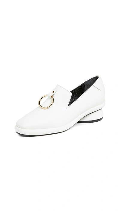 Shop Reike Nen Gold Ring Loafers In White