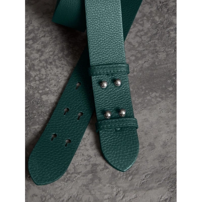 Shop Burberry The Medium Belt Bag Grainy Leather Belt In Sea Green