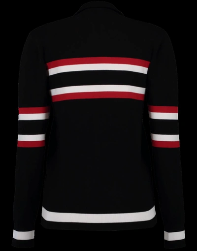 Shop Michael Kors Striped Track Jacket In Blk-crim