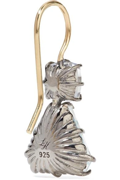 Shop Larkspur & Hawk Caterina Rhodium-dipped Quartz Earrings In Silver