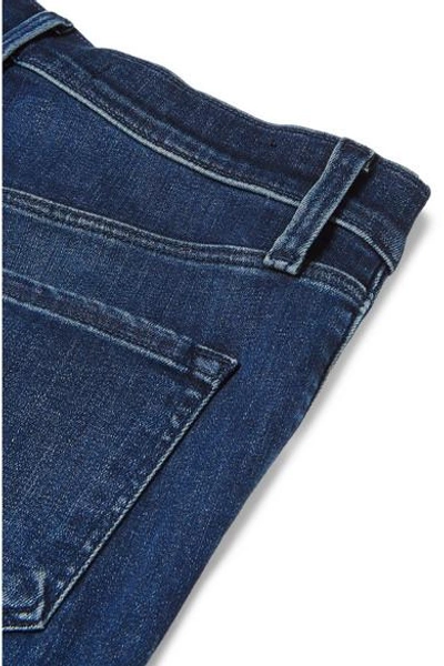 Shop J Brand Alana Cropped High-rise Skinny Jeans In Mid Denim