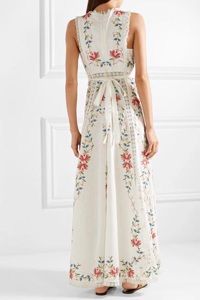zimmermann laelia cross stitch maxi dress