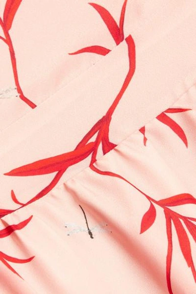 Shop Borgo De Nor Anya Printed Crepe De Chine Maxi Dress In Pink
