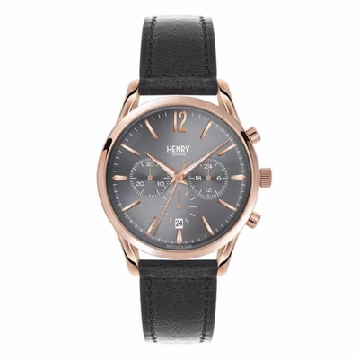 Shop Henry London Ladies 39mm Finchley Chronograph Leather Watch