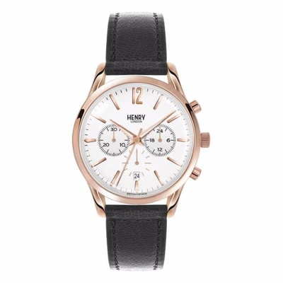 Shop Henry London Unisex 39mm Richmond Leather Chronograph Watch