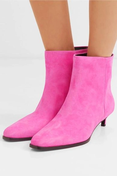 Shop 3.1 Phillip Lim / フィリップ リム Agatha Suede Ankle Boots In Pink