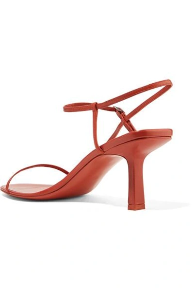 Shop The Row Bare Leather Sandals In Brick