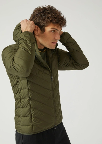 Shop Emporio Armani Down Jackets - Item 41824515 In Military Green