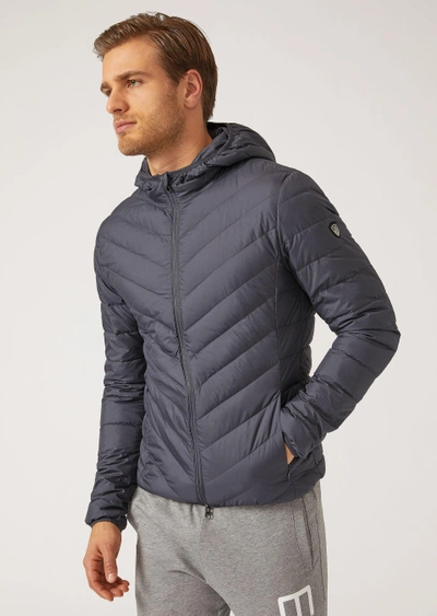 Shop Emporio Armani Down Jackets - Item 41824513 In Anthracite