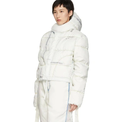 Shop Kanghyuk Off-white Cropped Down Parka In Off White