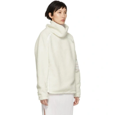 Shop Kanghyuk Off-white Faux-fur Turtleneck Sweater In Off White