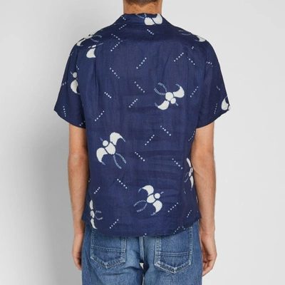 Shop Blue Blue Japan Short Sleeve Indigo Dyed Swallow Shirt
