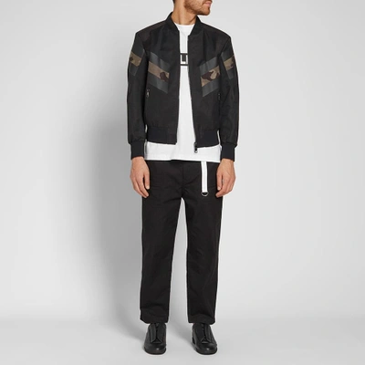 Shop Neil Barrett Tech Bonded Bomber Jacket In Black